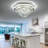 18in Floral LED Flush Mount Chandelier Crystal Ceiling Light-116642402