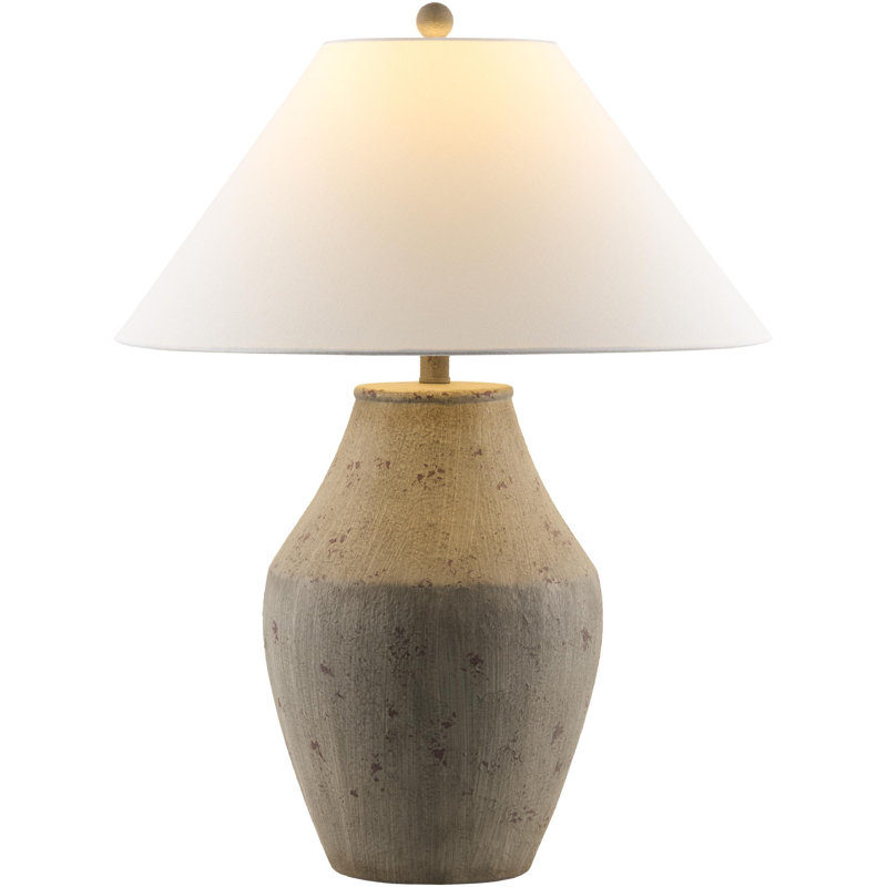 Amaryllis Table Lamp, White, Gray