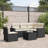 Vidaxl Garden Sofa Set Black With Cream White Cushions