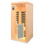 Low EMF Front Door With Heating Panel One People Hemlock Far-Infrared Indoor Sauna Room