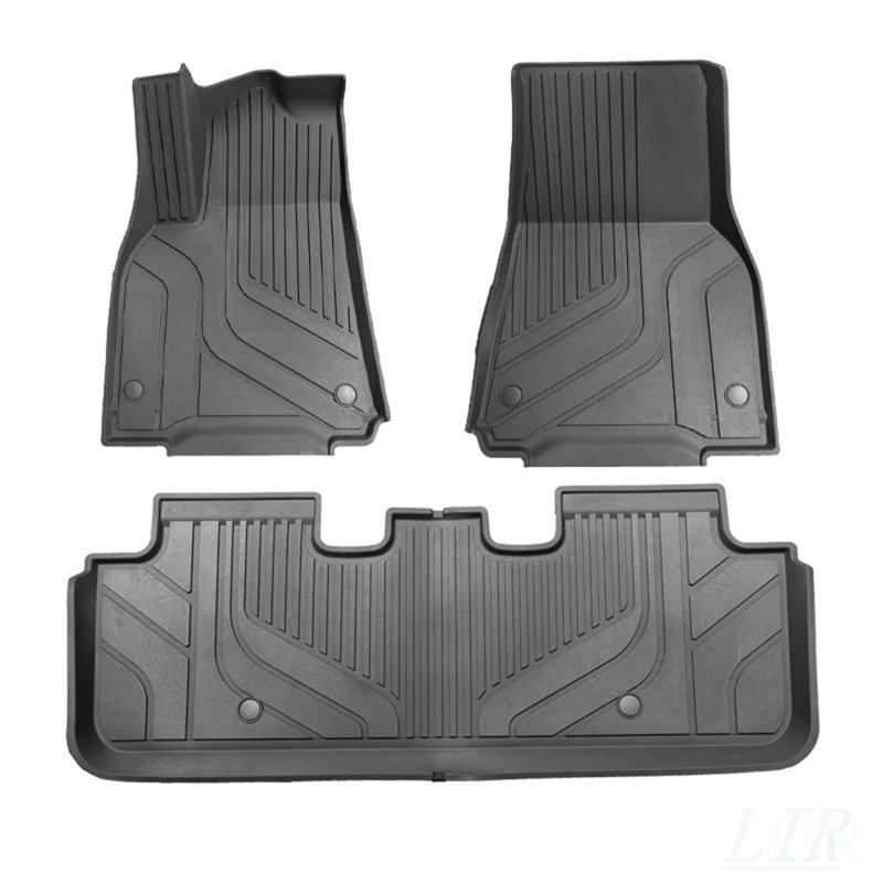 Tapis de sol sur mesure pour 2023 Tesla Model Y, matériau TPE durable et non toxique, protection contre les intempéries et facile à nettoyer