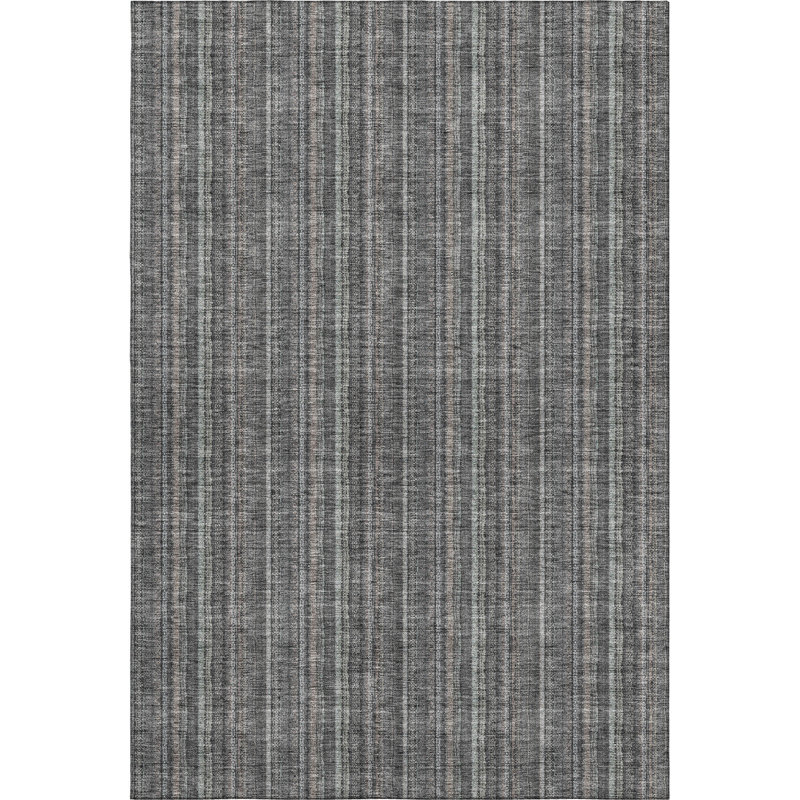 Premium Machine Washable Prisco Gray Rug, Rectangle 3' x 5'