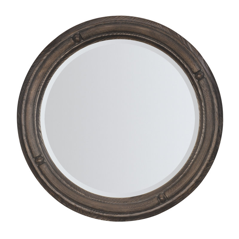 Traditions Flat Beveled Mirror, Brown