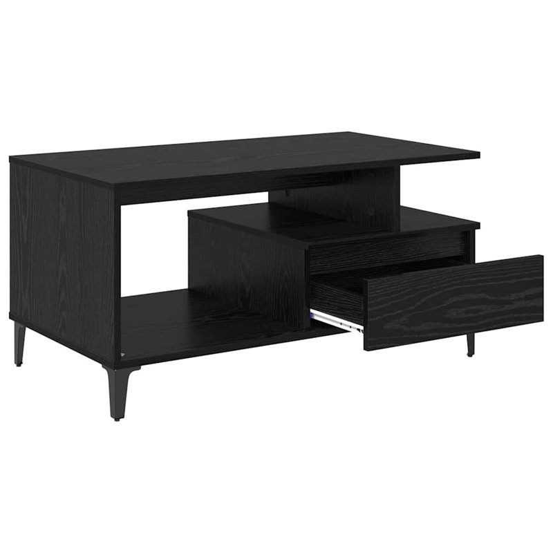 Coffee Table with Storage, Black