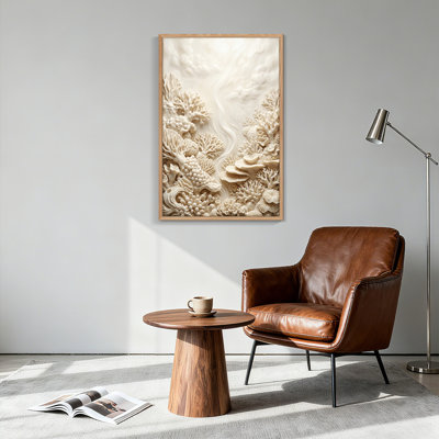 Ensemble de 1 tableau sur toile représentant un récif de corail