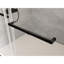 56 à 60 po L x 76 H porte de douche coulissante double à fermeture en douceur avec verre trempé épais de 3/8 pouce (10 mm) et aspect noir mat aspect 10 mm