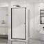 Portes de douche et de baignoire sans cadre de qualité supérieure, noir mat 36 x 36