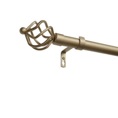 Exclusive Home Torch Curtain Rod and Coordinating Finial Set, Adjustable