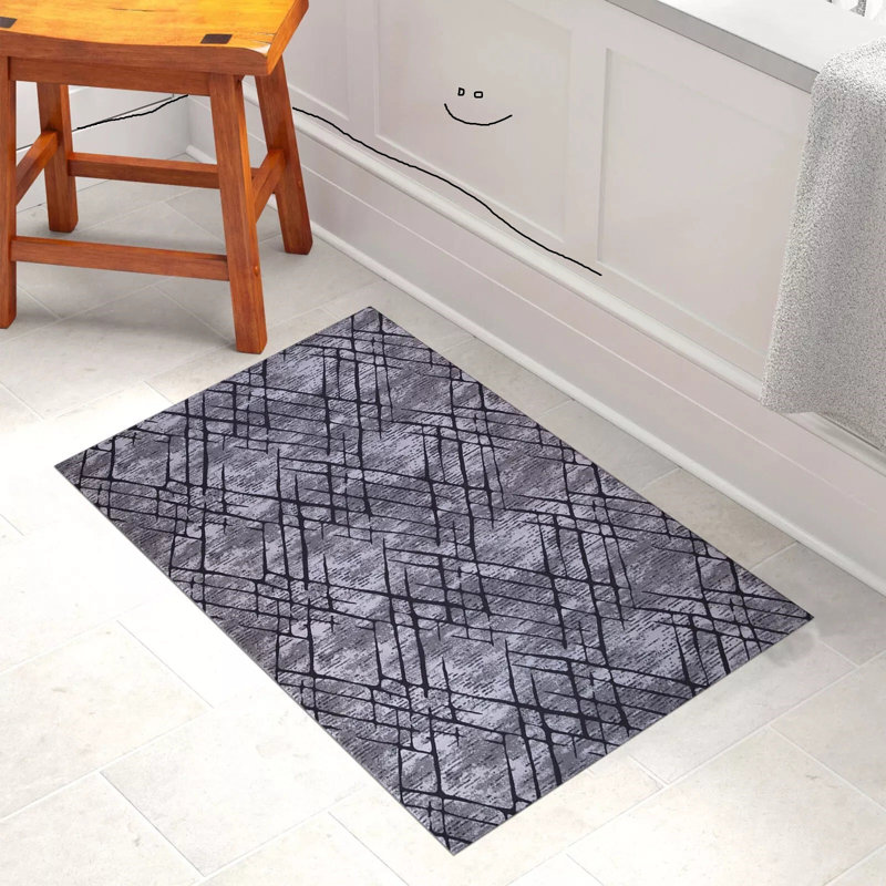 Alainah Geometric Indoor Doormat, 80 cm L x 50 cm W, Brown