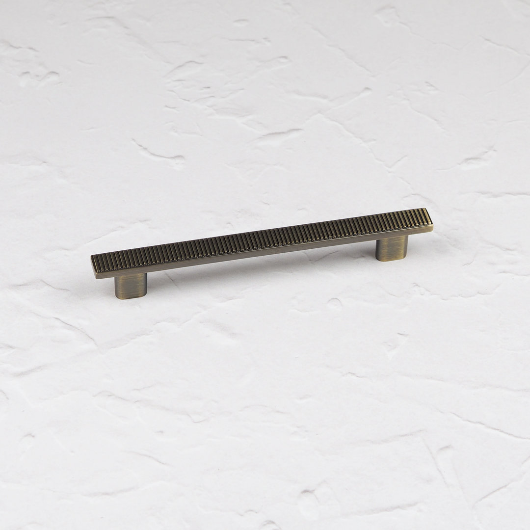 Antique Brass Ribbed Handle Collection & Coordinating Knobs