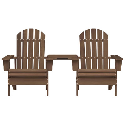Chaise Adirondack en bois massif avec table Pittsburg