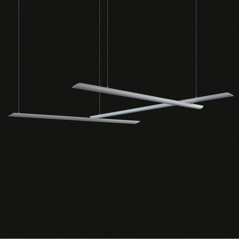 Luminaire suspendu géométrique 3 lumières pour îlot de cuisine Bourassa