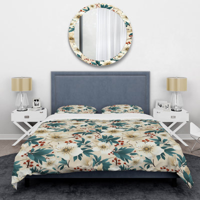 Ensemble de housse de couette Coastal Tranquil Florals Collage UnveILE III - Floral