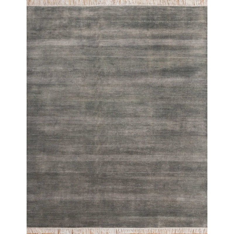 Contemporary One-of-a-Kind Rectangle 8'1" X 10'1" Hand Knotted Area Rug