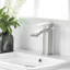 Robinet de salle de bain en nickel brossé - Lavabo à fixation sur comptoir à une poignée pour lavabo contemporain avec valve à cartouche