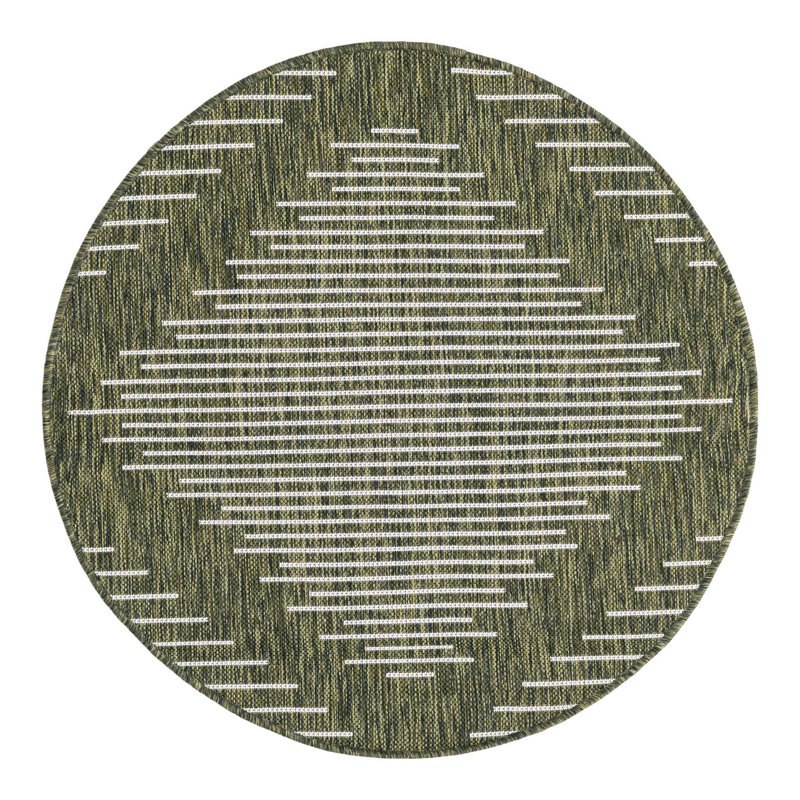Tapis d'intérieur tissé à la machine Dex, Rond 4 pi
