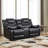 78" Breathable Faux Leather Manual Reclining Loveseat Sofa, 2-Seater Recliner Couch With Storage And Cupholders-22953457