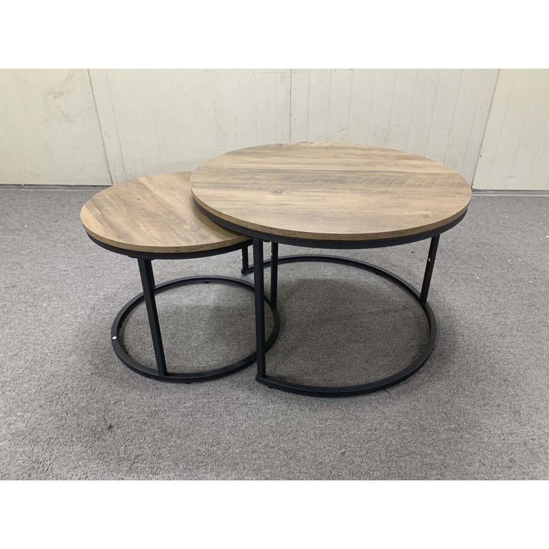 Ensemble de tables basses gigognes 2,27,6 pouces, tables de bout et tables d'appoint pour salon, balcon et chambre à coucher