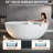 Luxury 65" Stone Resin Freestanding Soaking Bathtub In Matte White - Heat Retention, Comfortable Smooth Interior, Easy Maintenance