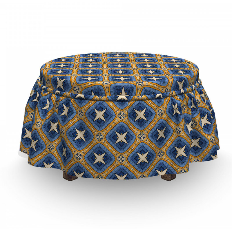 Housse pour repose-pieds tile art