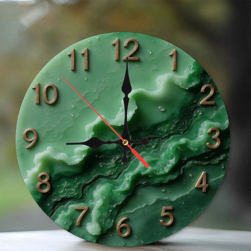 Horloge verte ondulée