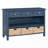 Vintage Console Table with Water Hyacinth Woven Baskets-1540569784
