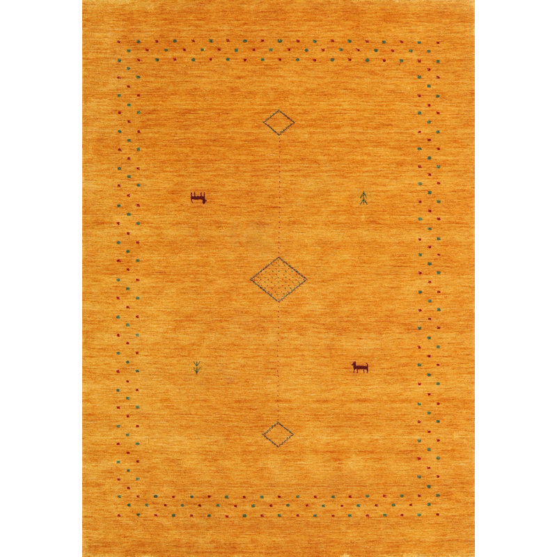 Tapis abstrait orange, Rectangle 7 pi x 10 pi