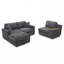 Canapé modulaire en L 120,3 po, canapé en L surdimensionné-1236572875