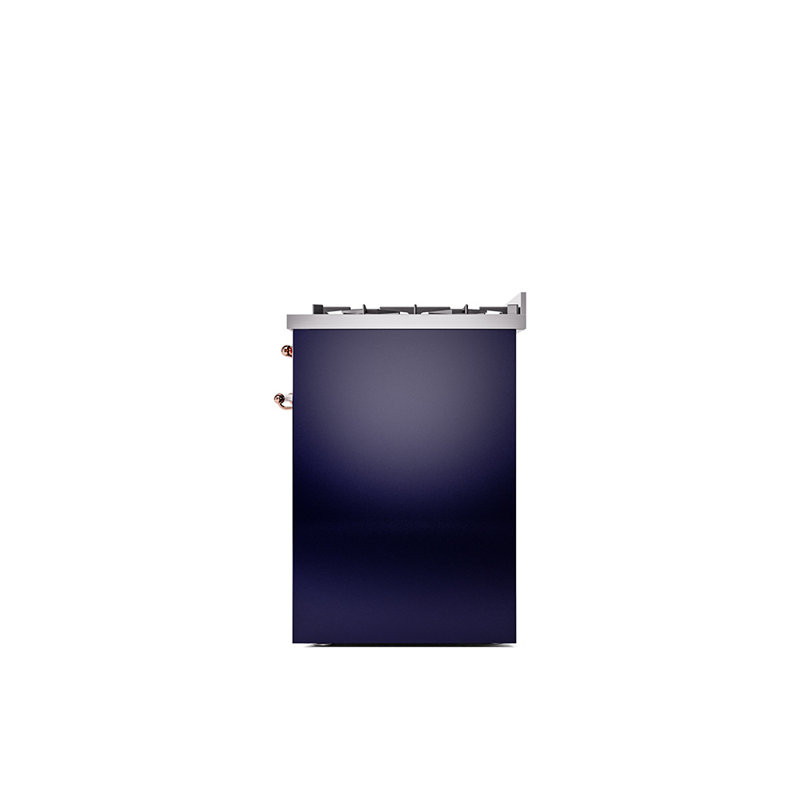 ILVE Nostalgie II 30 in Dual Fuel Range, Midnight Blue/Copper, Liquid Propane