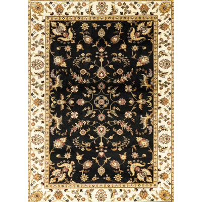 All - Over Black Area Rug, 31 In. Wide, 87 Deep, 2 Ft. 7 X 3 In., Polypropylene, Home Decor Rug With Pattern, Classic Style