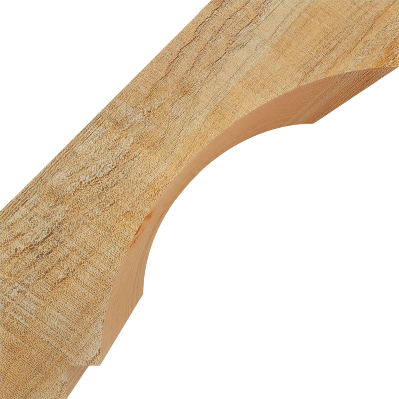 Attelle impériale du genou, Sapin de Douglas, Brute, H 10 po x l 6 po x P 10 po