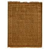 Hand Knotted Wool Oriental Area Rug in Ivory