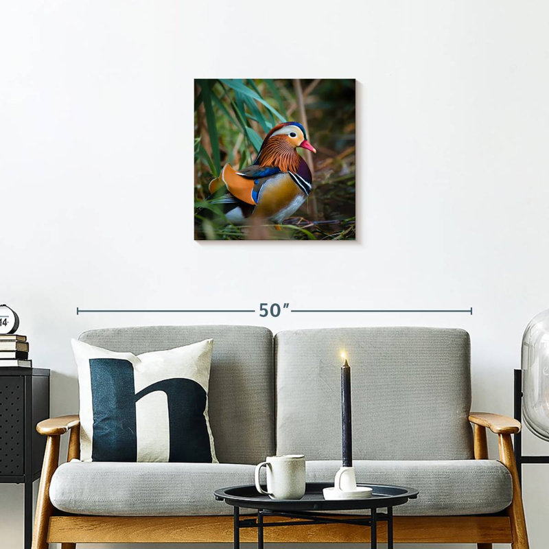 Crowle - canard mandarine coloré, H 20 po x l 20 po