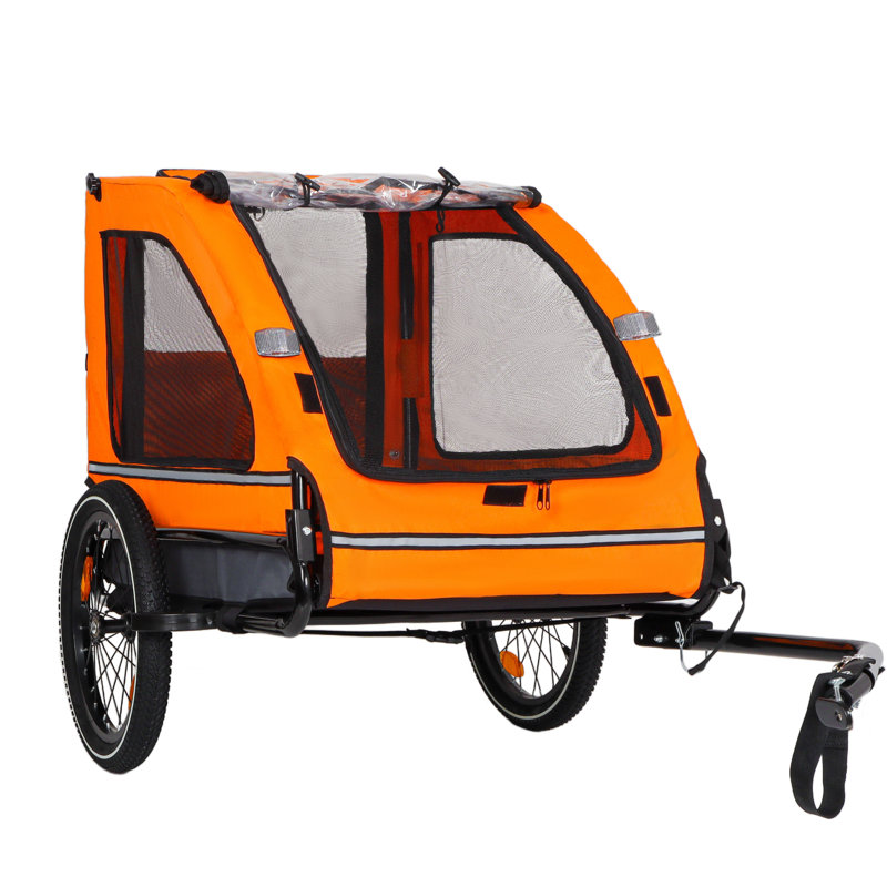 Chariot pour chien avec remorque, Bleu/gris