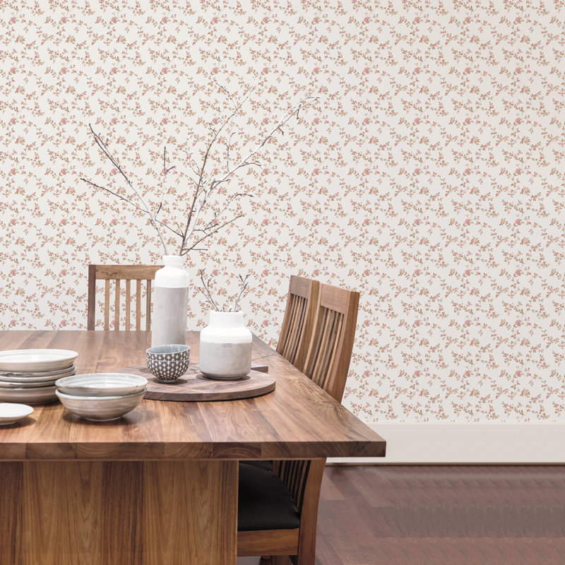 Bryantown 10m x 53cm Matte Wallpaper Roll, Pink