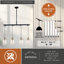 Haag 4 - Light Black And Natural Brass Kitchen Island Pendant