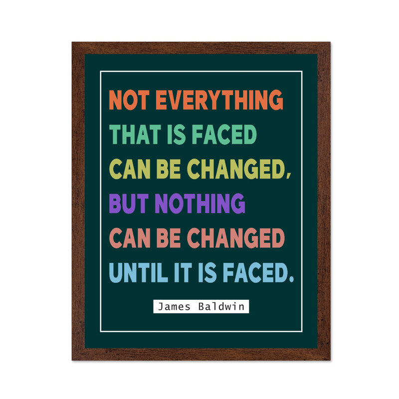 Rien ne peut être changé, 18"H x 24"W, Poster, Brown Framed