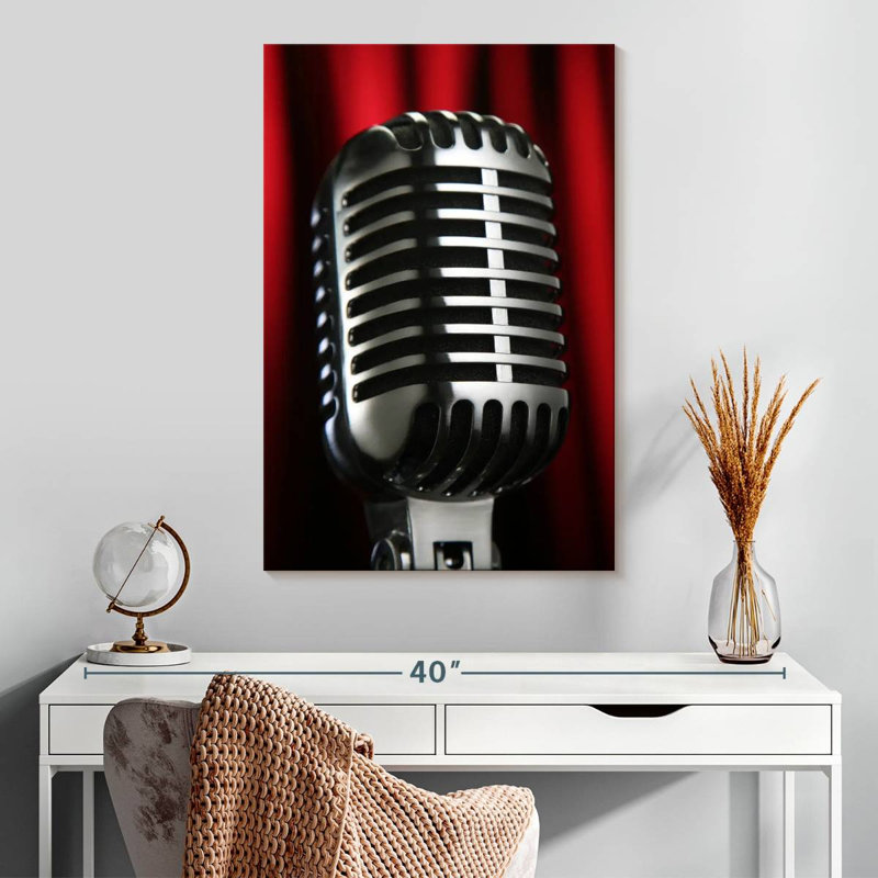 Microphone Abarca Vintage, H 30 po x l 20 po