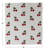 Cotton Knit Throw Blanket With Cherry Motif
