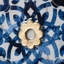 Décoration murale abstraite bleue, blanche et dorée S / 4, 9,5 po x 9,5 po