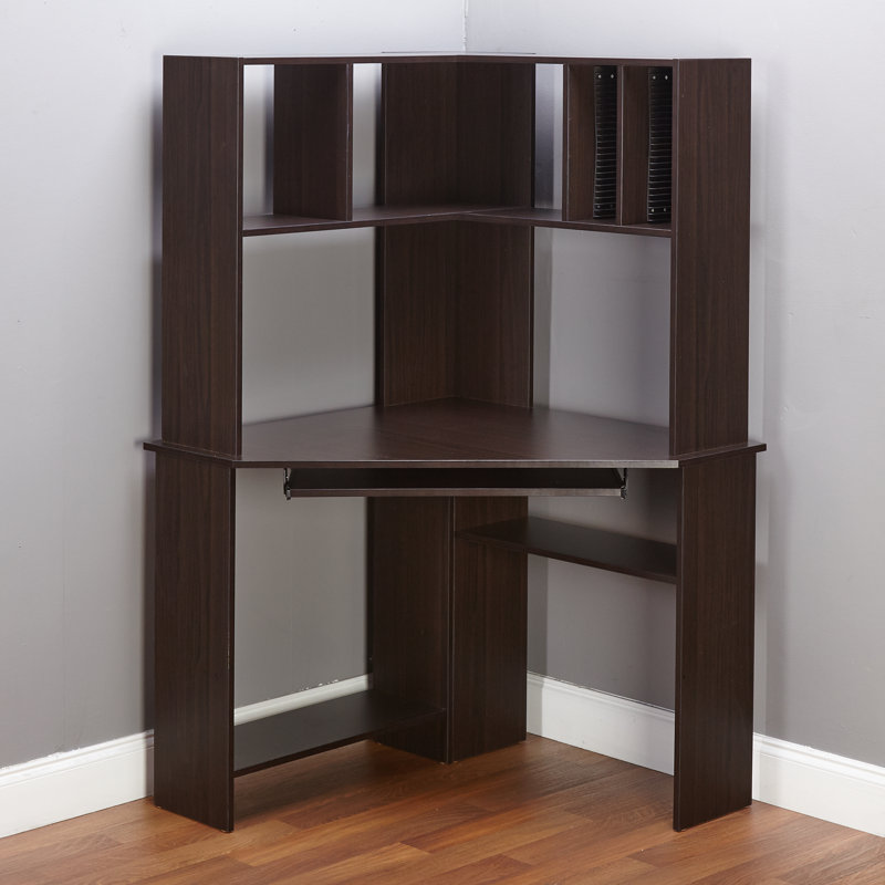 Bureau d'angle avec rehausse Friedman, Espresso