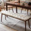 Cuir de bois de chêne naturel - banc rembourré, cuir de vache de première couche importé, éponge haute densité, convient pour le repas, le bout du lit ou le changement de chaussures, 12,6 po de largeur, 16,96 po de hauteur, banc d'assemblage avec-910004306