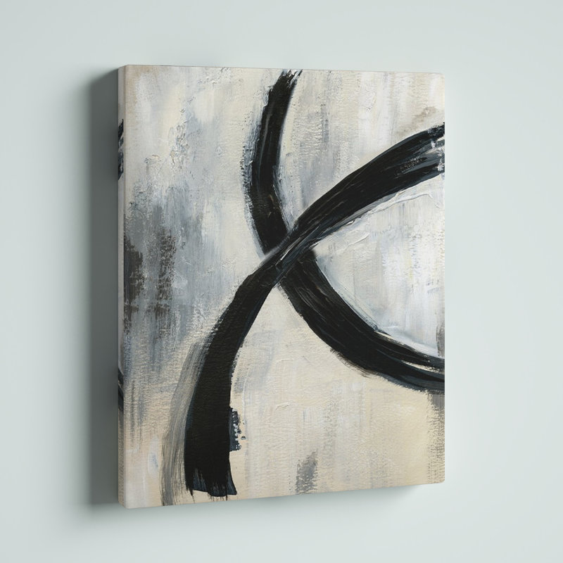 « abstract rings i », impression sur toile tendue, H 16 po x l 20 po x P 1,5 po