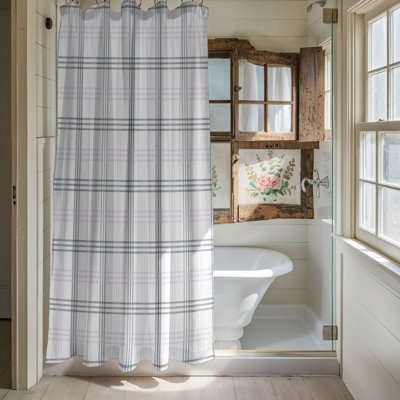 Rideau de douche Heather Plaid - Premium