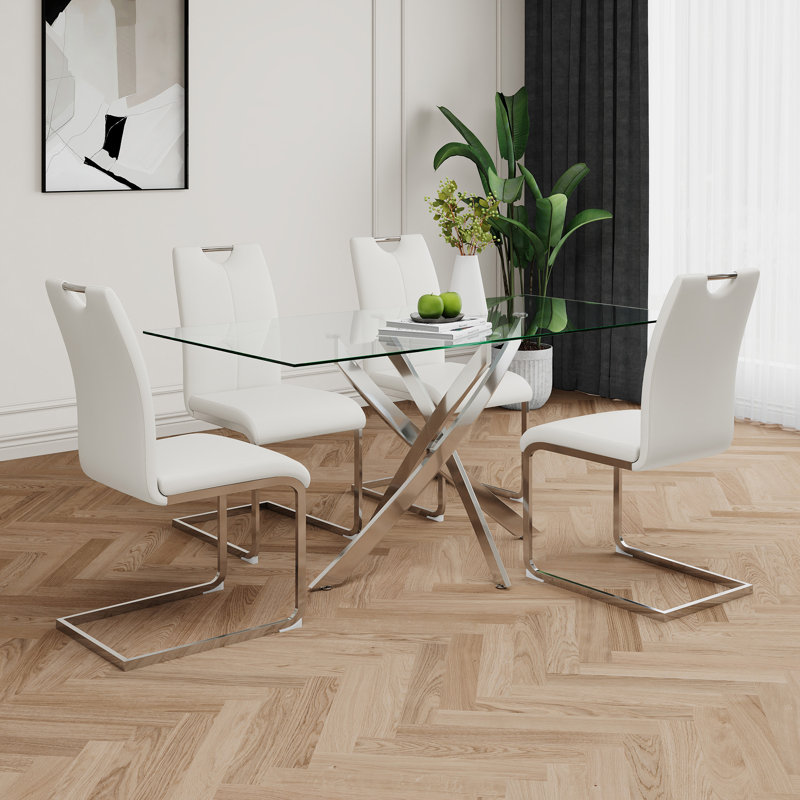 Table en verre de style moderne