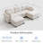 106" Wide Reversible U-Shaped Modern Modular Sectional Sofa With 2 Storage Ottomans, Charging Port, Arm Pillows, Side Pockets-1731675222