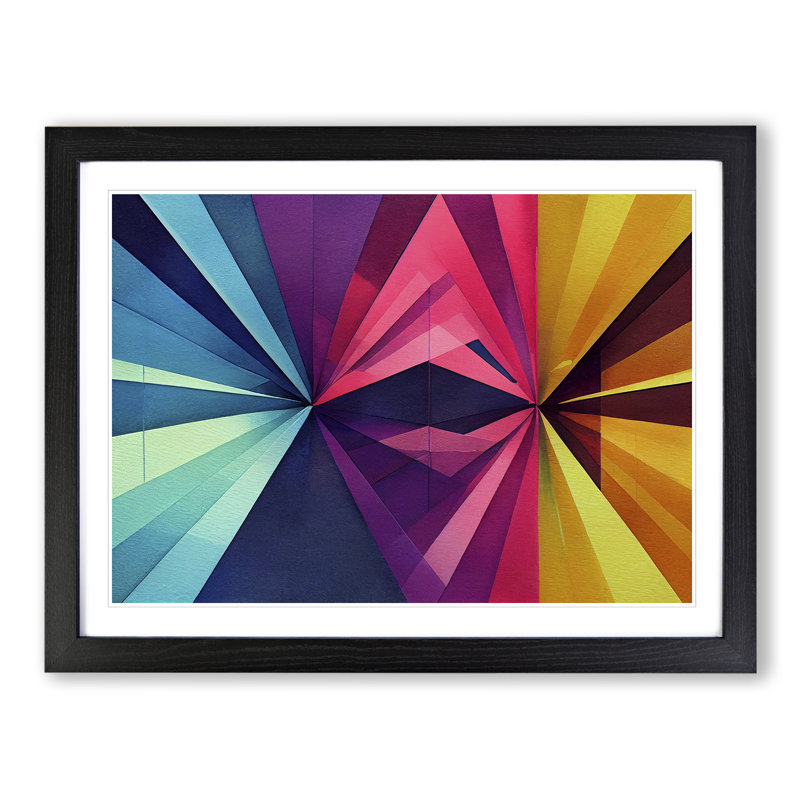 Evocative Modern Abstract - Framed Print, Black, 34cm H x 46cm W x 2cm D