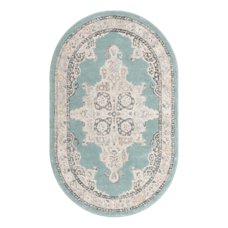 Sascha Oriental Indoor Rug, Oval 5' x 8'