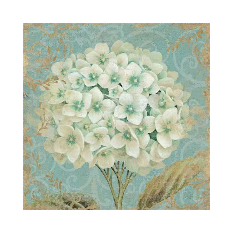 Hydrangea Square II 1 Piece Wall Art on Canvas, 30.48 cm H x 30.48 cm W, Wrapped Canvas