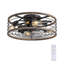 Ventilateur de plafond en cage 20 "avec luminaire et télécommande Kiarrah
